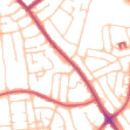 Daytime road noise heatmap for SE9 4SB