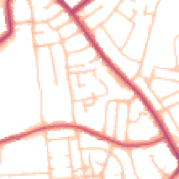 Daytime road noise heatmap for SE9 4TD