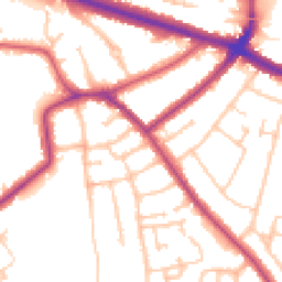 Daytime road noise heatmap for SE9 4TP