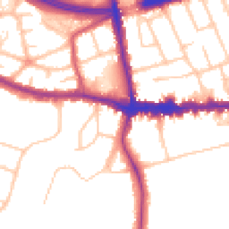 Daytime road noise heatmap for SE9 5AA