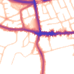 Daytime road noise heatmap for SE9 5AN