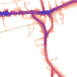 Daytime road noise heatmap for SE9 5BN