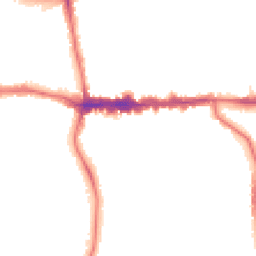 Night-time road noise heatmap for SE9 5DJ