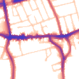 Daytime road noise heatmap for SE9 5DN