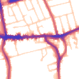 Daytime road noise heatmap for SE9 5DW