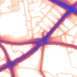 Daytime road noise heatmap for SE9 5LA