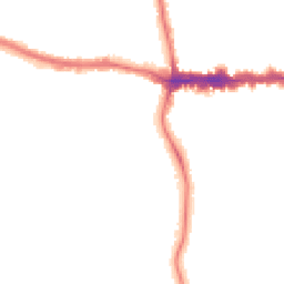 Night-time road noise heatmap for SE9 5QB