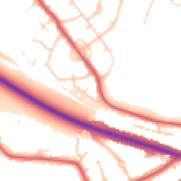 Daytime road noise heatmap for SE9 5RR