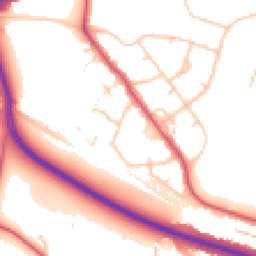 Daytime road noise heatmap for SE9 5RZ