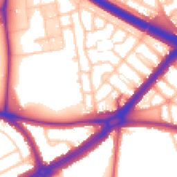 Daytime road noise heatmap for SE9 6AZ