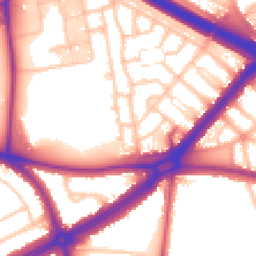 Daytime road noise heatmap for SE9 6BF