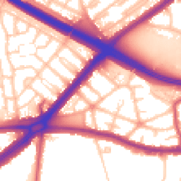 Daytime road noise heatmap for SE9 6DZ