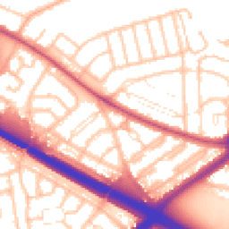 Daytime road noise heatmap for SE9 6EB