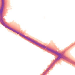 Night-time road noise heatmap for SE9 6JA