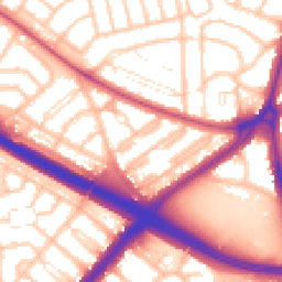 Daytime road noise heatmap for SE9 6LE