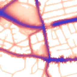 Daytime road noise heatmap for SE9 6PX