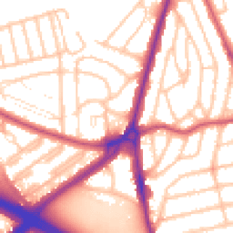 Daytime road noise heatmap for SE9 6RA