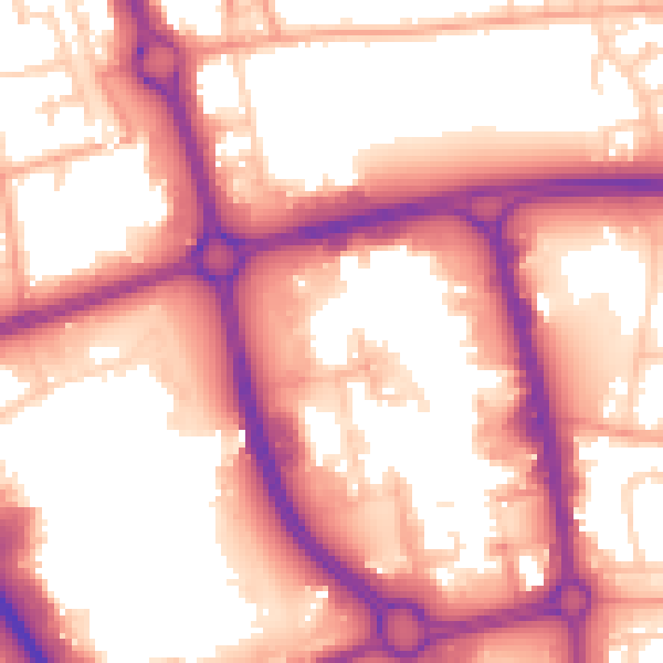 Daytime road noise heatmap for SG1 1AP