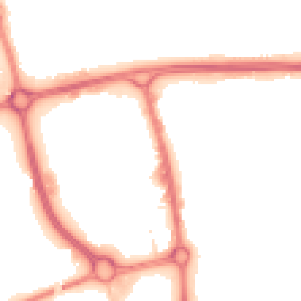 Night-time road noise heatmap for SG1 1AY