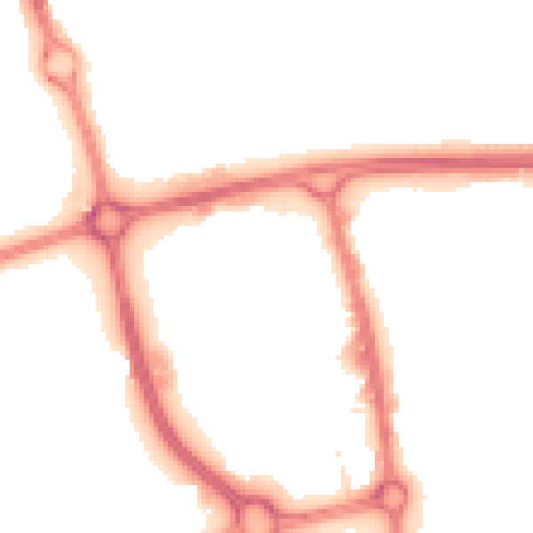 Night-time road noise heatmap for SG1 1EL