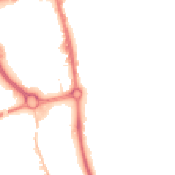 Night-time road noise heatmap for SG1 1HT