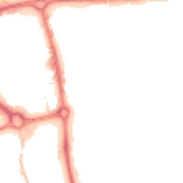 Night-time road noise heatmap for SG1 1JD