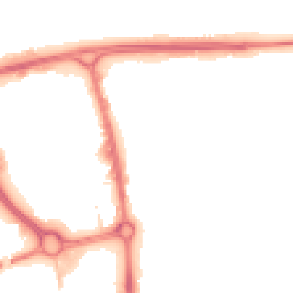 Night-time road noise heatmap for SG1 1JG