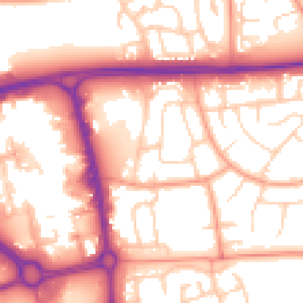Daytime road noise heatmap for SG1 1JL