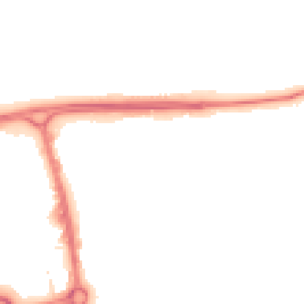 Night-time road noise heatmap for SG1 1LR