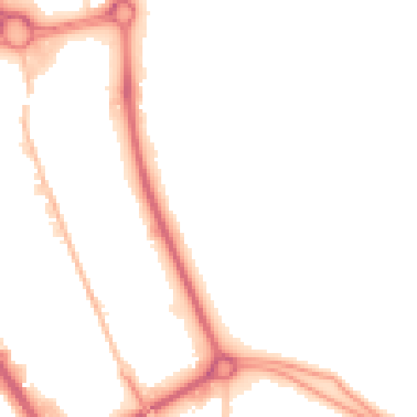 Night-time road noise heatmap for SG1 1SB