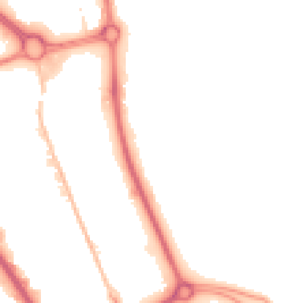 Night-time road noise heatmap for SG1 1SD