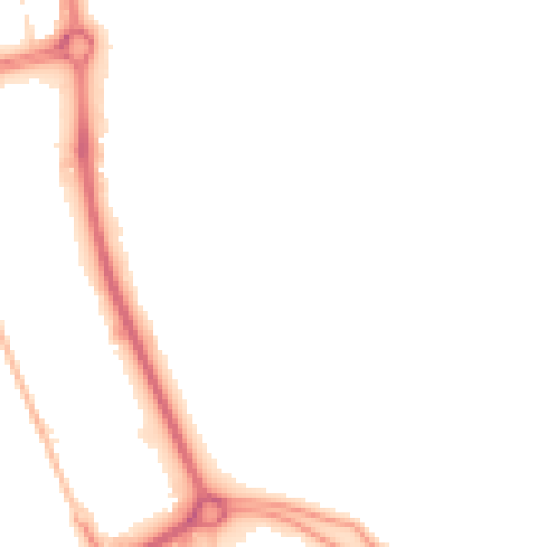 Night-time road noise heatmap for SG1 1SZ