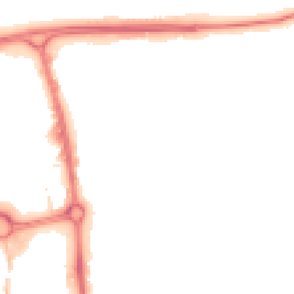 Night-time road noise heatmap for SG1 1UQ