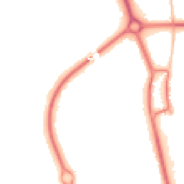 Night-time road noise heatmap for SG1 2AT