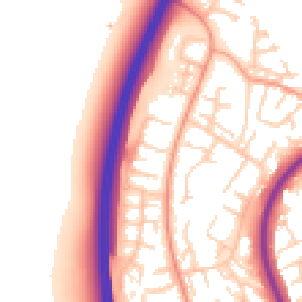 Daytime road noise heatmap for SG1 2JG