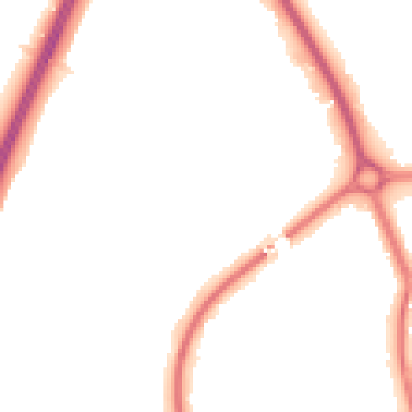 Night-time road noise heatmap for SG1 2PN