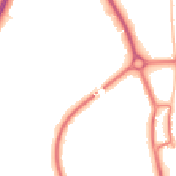 Night-time road noise heatmap for SG1 2PQ