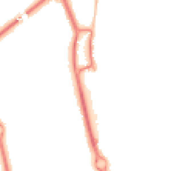 Night-time road noise heatmap for SG1 3AB