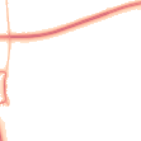 Night-time road noise heatmap for SG1 3BF