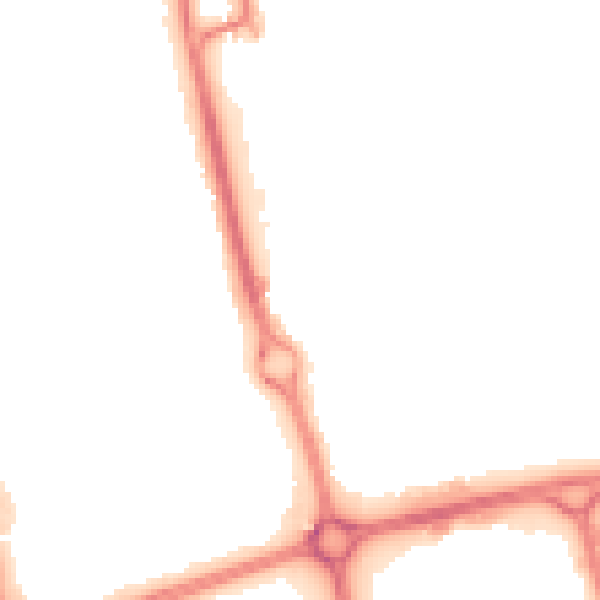 Night-time road noise heatmap for SG1 3EB