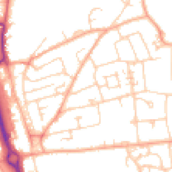 Daytime road noise heatmap for SG1 3PG