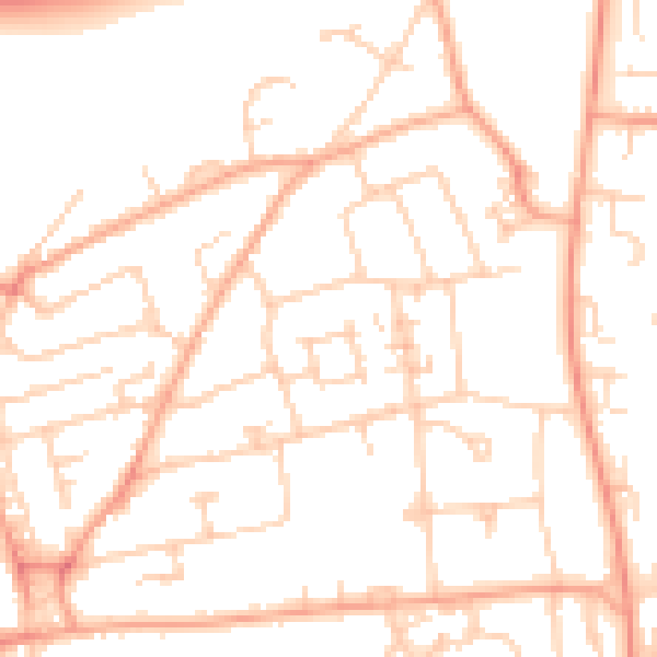Daytime road noise heatmap for SG1 3PL