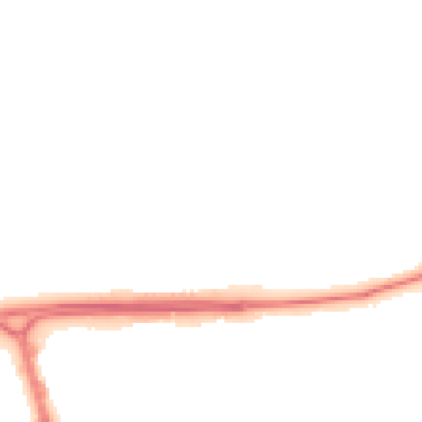 Night-time road noise heatmap for SG1 3TU