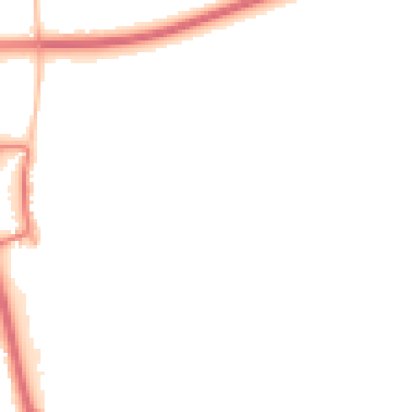 Night-time road noise heatmap for SG1 3XE