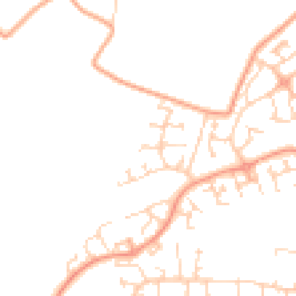 Daytime road noise heatmap for SG1 3YJ