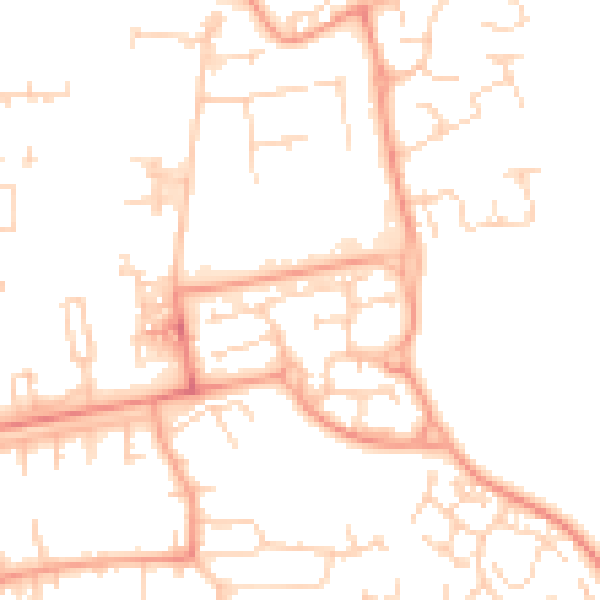 Daytime road noise heatmap for SG1 4FL