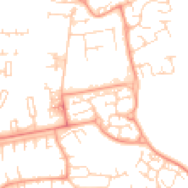 Daytime road noise heatmap for SG1 4GH