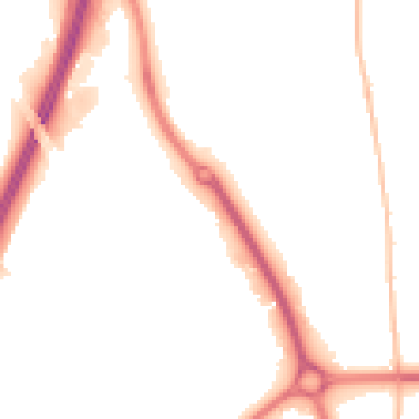 Night-time road noise heatmap for SG1 4RD