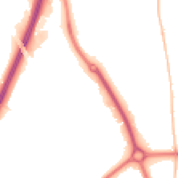 Night-time road noise heatmap for SG1 4RE