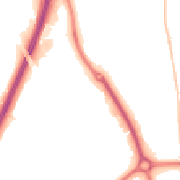 Night-time road noise heatmap for SG1 4RL